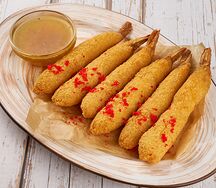 Креветки в темпуре Tom yum style