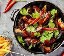 Мидии в соусе кимчи