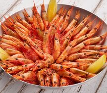 Жареные магаданские креветки Xlarge в соусе