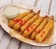 Креветки в темпуре Garlic style