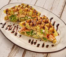 Вафли с лососем 