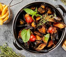 Мидии в соусе прованские травы