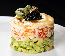 Салат тартар с камчатским крабом