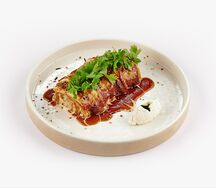 Хрустящий баклажан с угрем