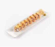 Лосось с крабом и кумкватом