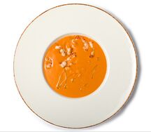 Томатный биск с креветками