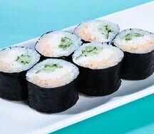 Маки-ролл с крабом и огурцом острый 