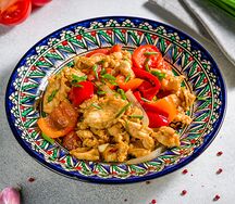 Курица по-уйгурски с овощами