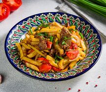 Говядина с картошкой фри