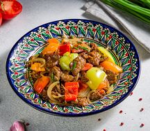 Мясо по-уйгурски с овощами