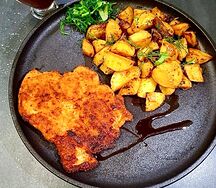 Свиная отбивная с картошкой