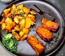 Свинина с картошкой и грибами
