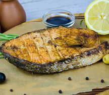 Семга на мангале