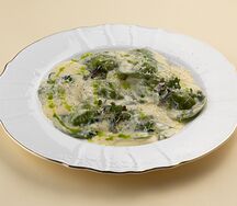 Равиоли с копченым судаком