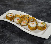 Темпура ролл лосось и снежный краб 8шт