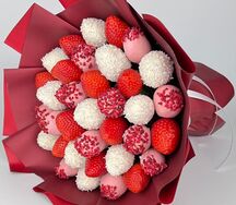 Букет из клубники в шоколаде Двойное чувство