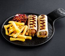 Хот-дог с картофелем фри 