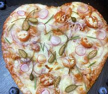 Мяспицца-сердце Супермясная с каперсами