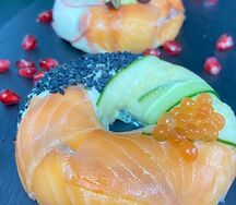 Рыбные пончики с треской под сёмгой Фьюжн