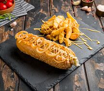 Хот-дог с картофелем по-деревенски