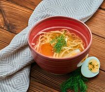 Куриный с домашней лапшой