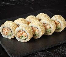 Острый ролл с тигровой креветкой
