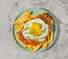 Кацудон с цыпленком и картофелем