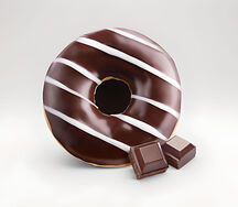 Глазированный донат со вкусом шоколада