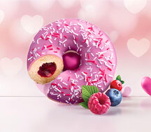 Донат с начинкой ягодный микс