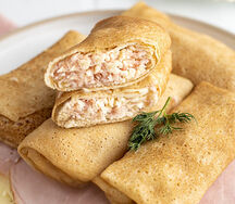 Блинчики домашние с ветчиной и сыром