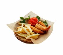 Креветки с картофелем фри