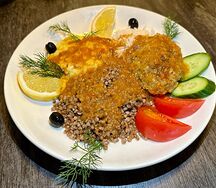 Котлета на пару с гарниром