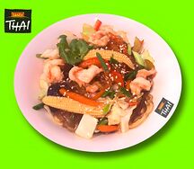 Лапша харусаме Вок с креветками и овощами 