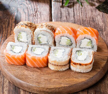 Ролл Филадельфия угорь-лосось mix