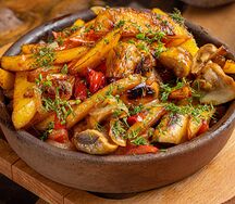 Картофель с грибами 