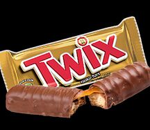 Батончик Twix с карамелью и шоколадом