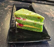 Торт Фисташковый с малиной