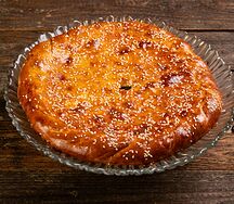 Пирог осетинский с мясом и картофелем 