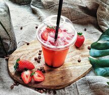 Крафтовый лимонад Клубника-Базилик