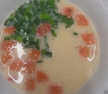 Сырный суп с креветками