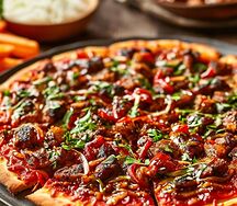 Пицца Барбекю с курицей, 1 кусочек 