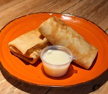 Блины с грибным жюльеном и курицей