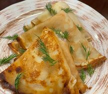 Блинчики с ветчиной и сыром