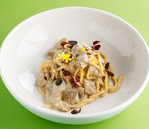 Грибная паста с трюфельным соусом