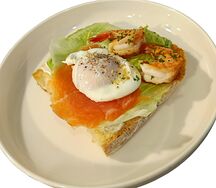 Тост Креветка-лосось-крем-чиз