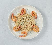 Спагетти с креветками