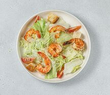 Салат Цезарь с креветками