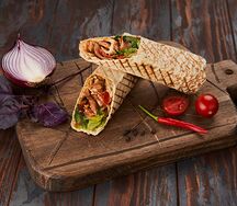 Шаурма с курицей в обычном лаваше