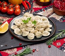 Пельмени домашние свино-говяжьи