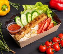 Ланч-бокс с люля-кебабом из курицы